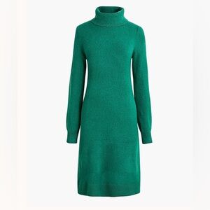 J. Crew Turtleneck Sweater Dress in Jade Green